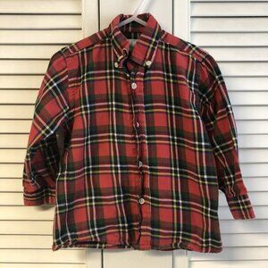 Pennemeade Size 2 Button Up Collared Plaid